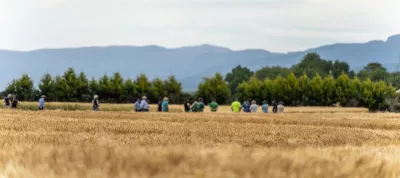 A group of people in a field