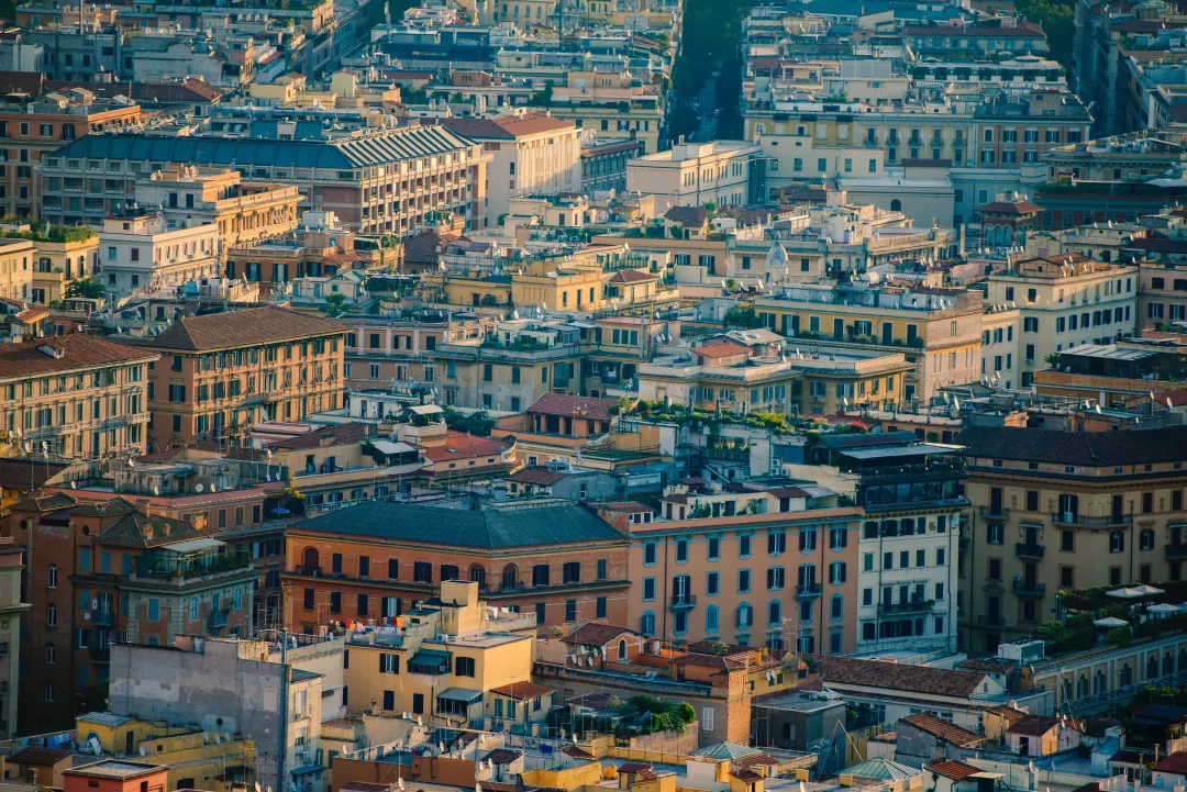An Italian city seen from above