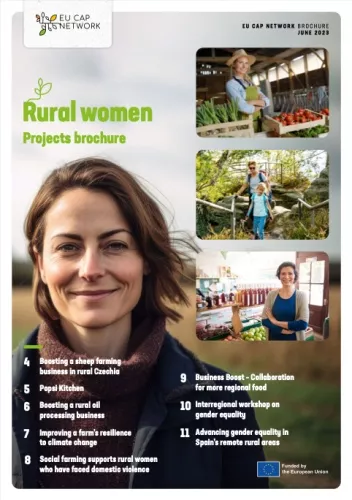 Cover of the Projects Brochure on Rural Women