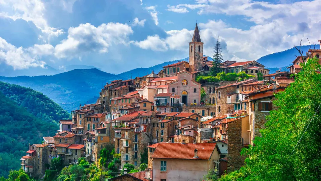 Mountain village of Apricale (Italy)