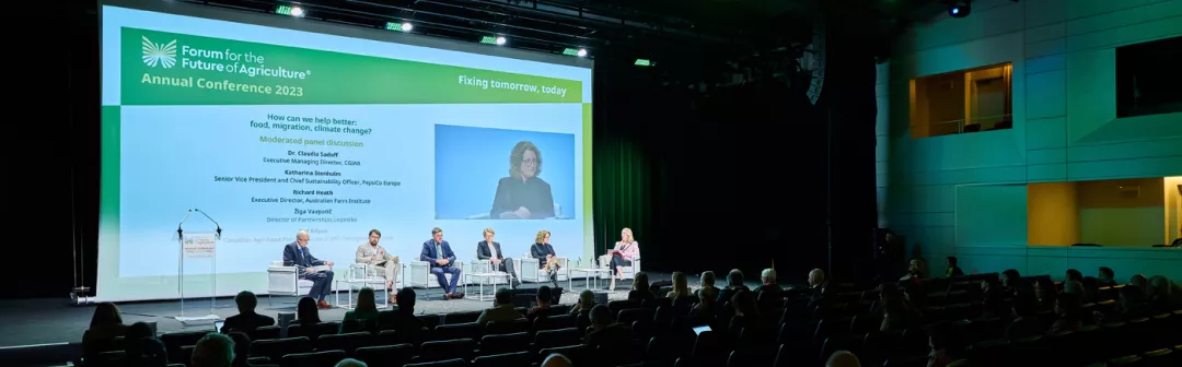 Conference people on stage