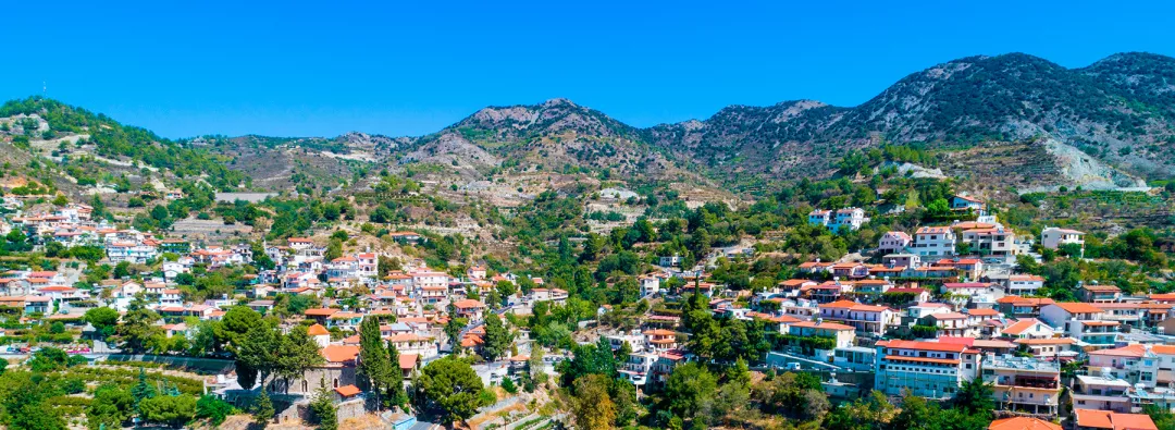 Aerial view of Agros village