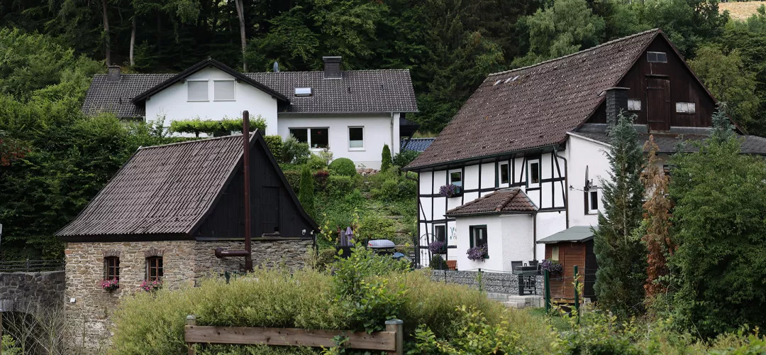 Historische Gebäude in Volkringhausen, einem Ortsteil der Stadt Balve im Sauerland