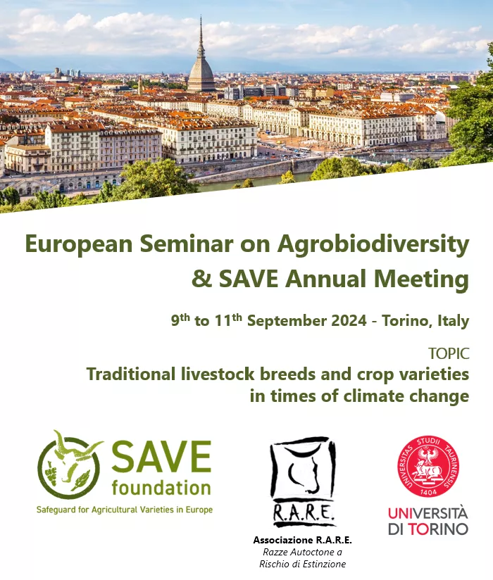 European Seminar on Agrobiodiversity & SAVE Annual Meeting event poster