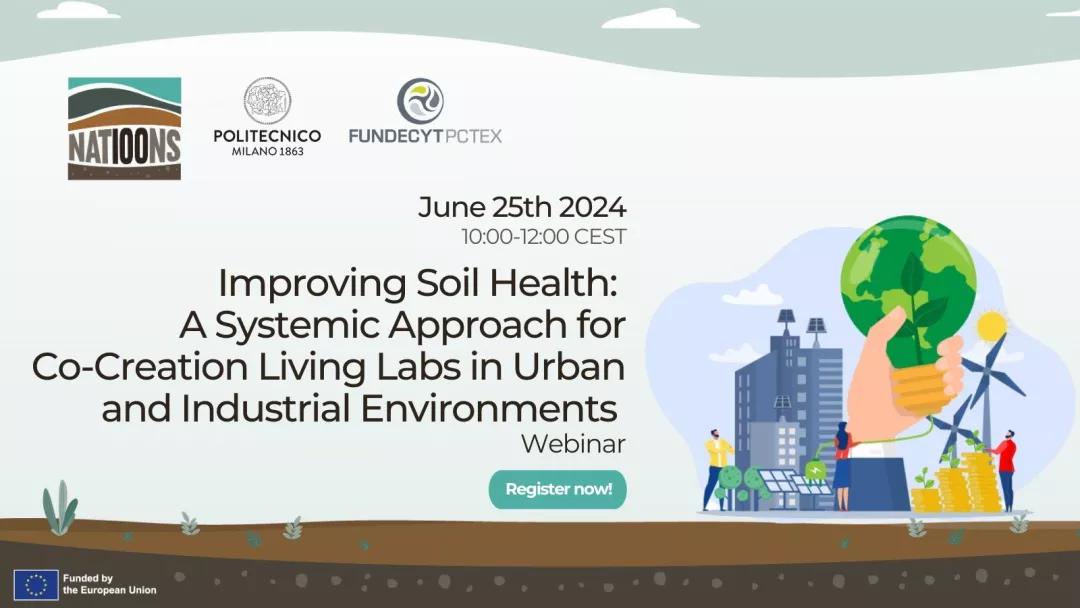 Event poster Improving Soil Health: A Systemic Approach for Co-Creating Living Labs in Urban and Industrial Environments