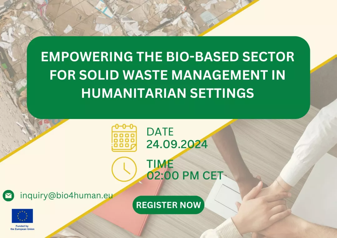 Image illustrating the strengthening of the sector based on large companies for solid waste management in humanitarian settings.