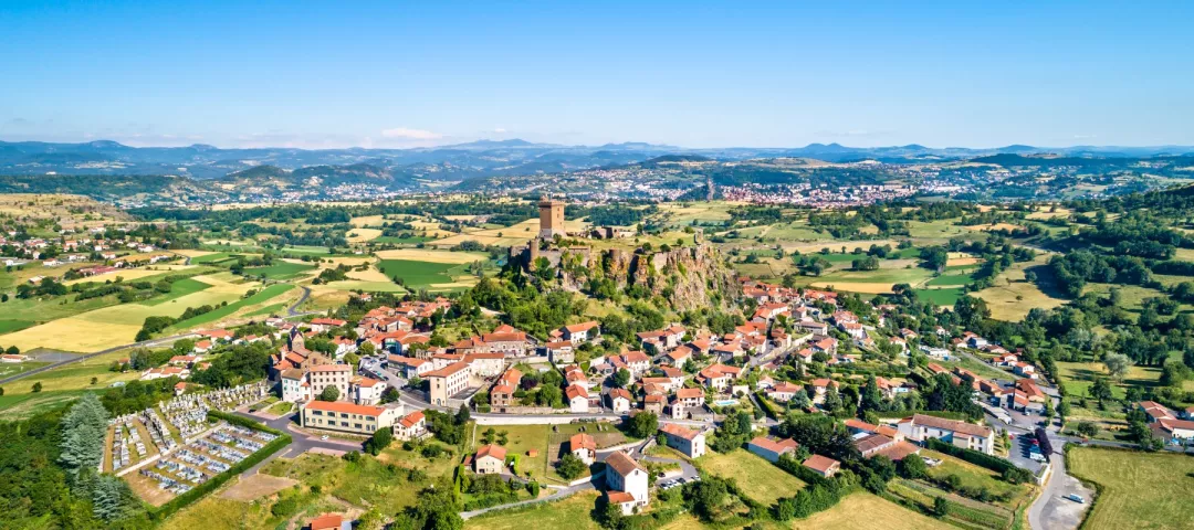 View of village with its fortress