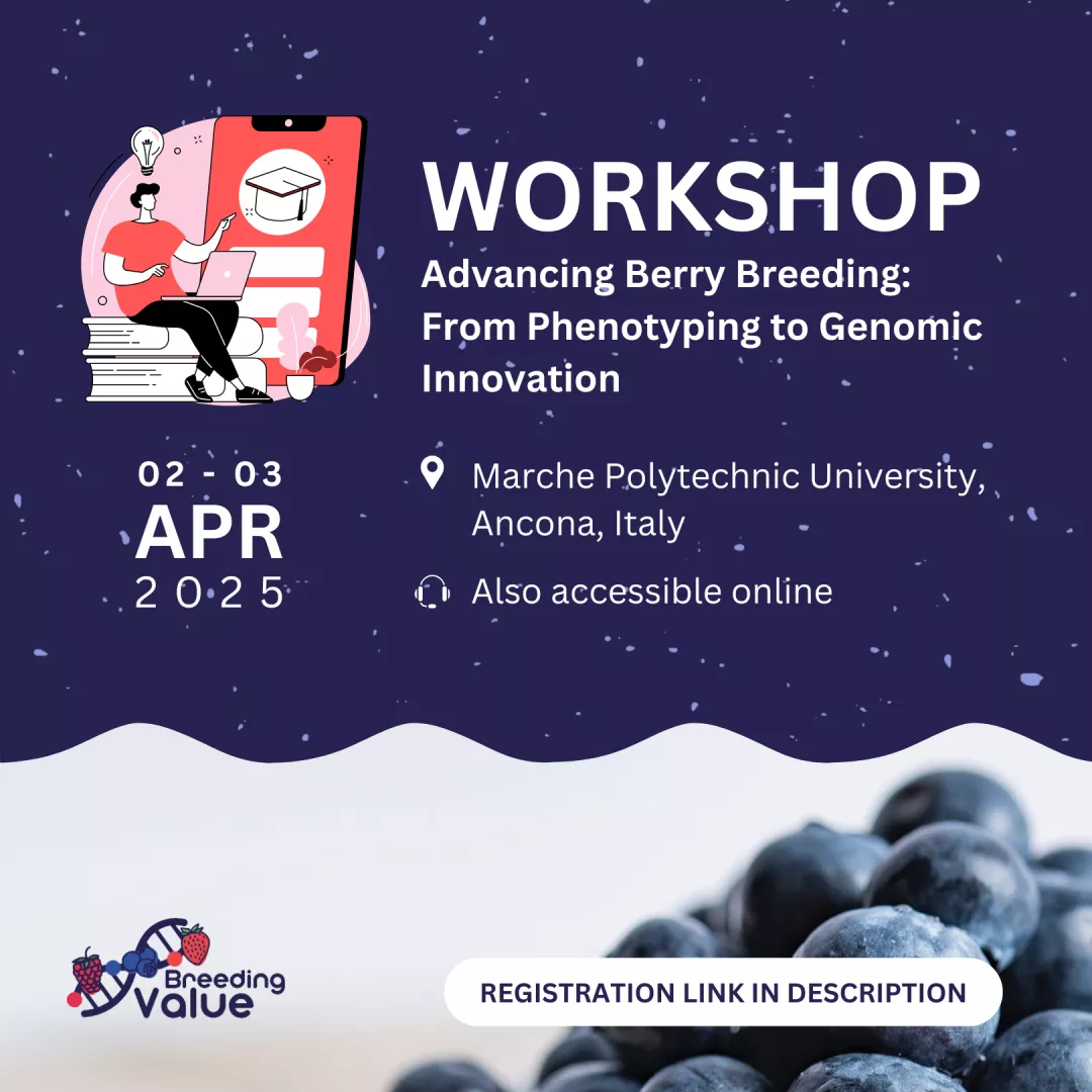 Workshop advancing berry breeding event poster