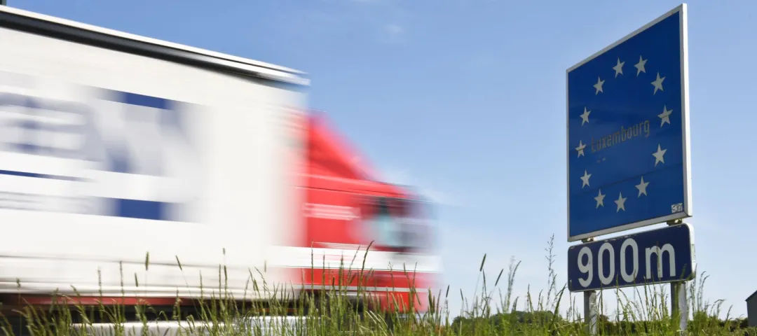Frontiere pays europe panneau signalisation Luxembourg