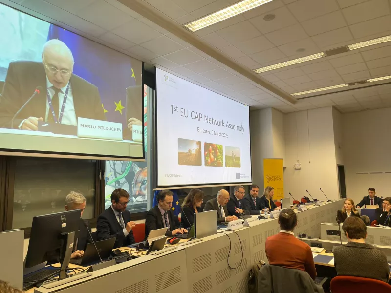 Mario Milouchev speaking at the Assembly.