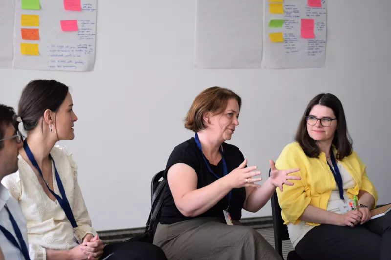 AKIS Seminar participant speaks in a group