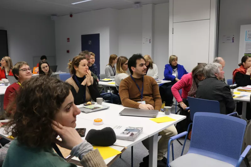 Thematic group Agri food skills people listening to presentations