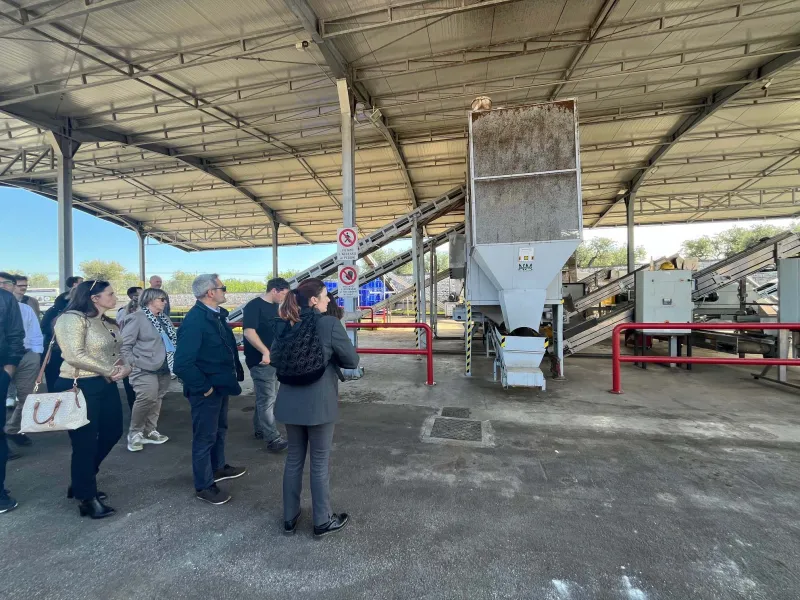 Feld visit Torritto, almond factory