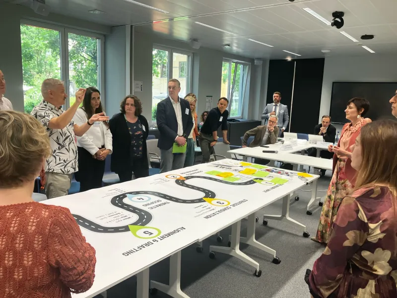 Steering Group members discussing the AWP roadmap