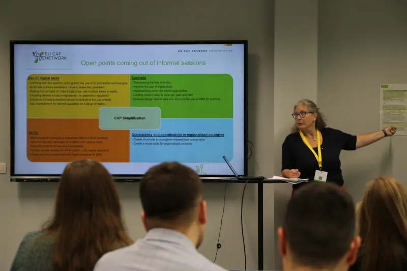 EU CAP Network presenting at TG Simplification