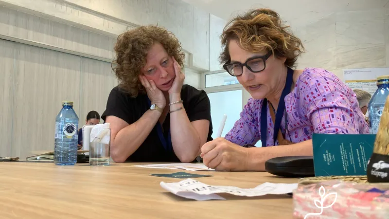 Women discussing about their opinions at 2nd meeting of Focus Group 'Production of protein crops under climate change'