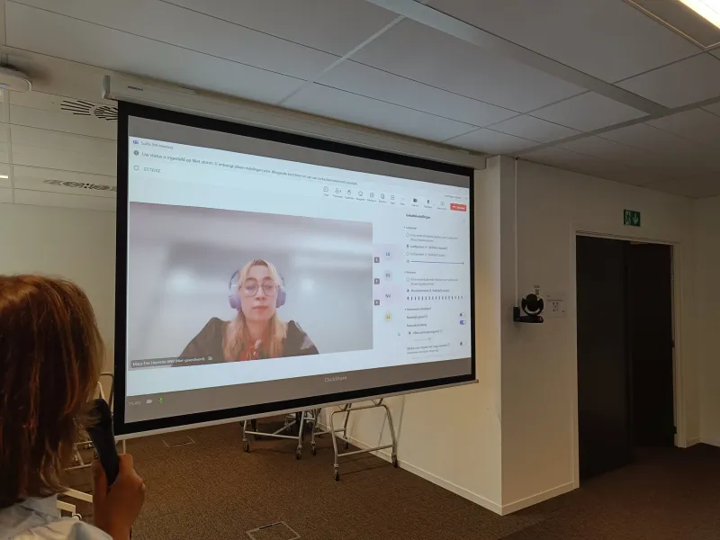 Woman presenting at 9th SOIKE meeting