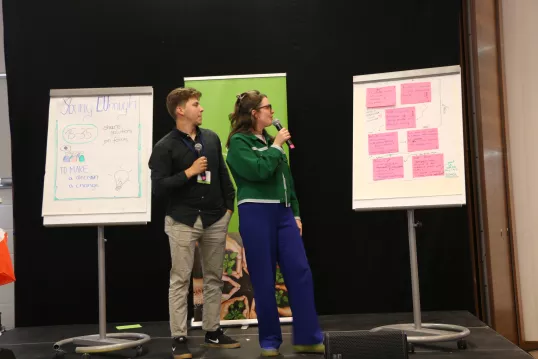 Youth pitch their ideas in the competition