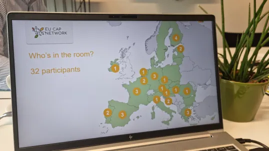 Map of countries from where are participants of meeting