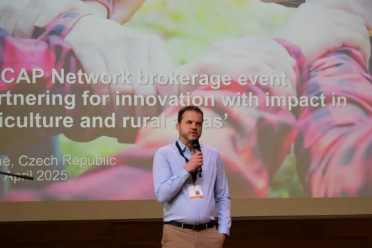 Man presenting at the event