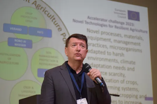 Man presenting at the event