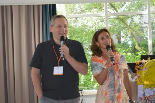 Marili Parissaki and Valdis Kudins, co-chairs of the event, Evaluation Helpdesk