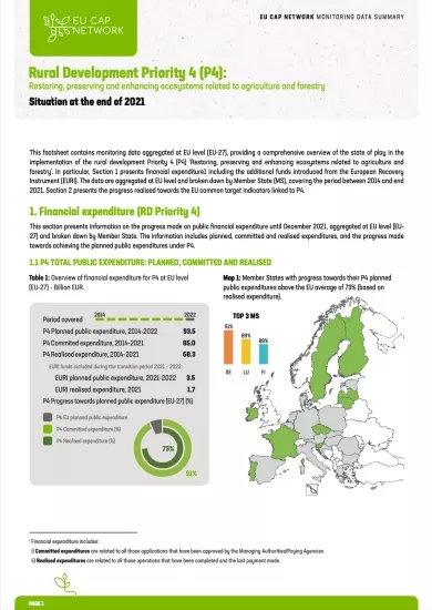 Cover of the Monitoring Data Summary on Priority 4